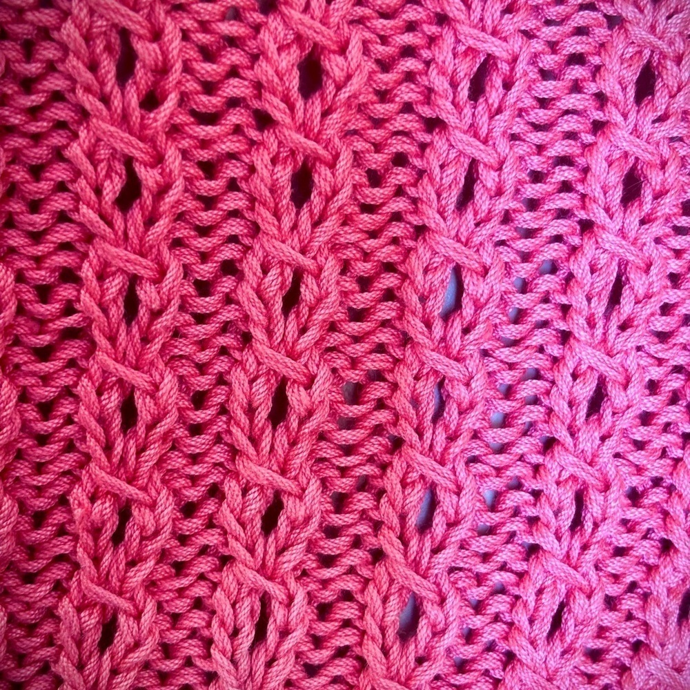 PEICE OF VERSAILLES PARIS.Handmade Sweater Set Coral SzM See Special Description - Picture 8 of 8